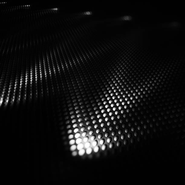 istock Spot photometric lights. Metal textured surface 1147154835