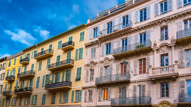 istock Nice, France, colorful facade 1147157403