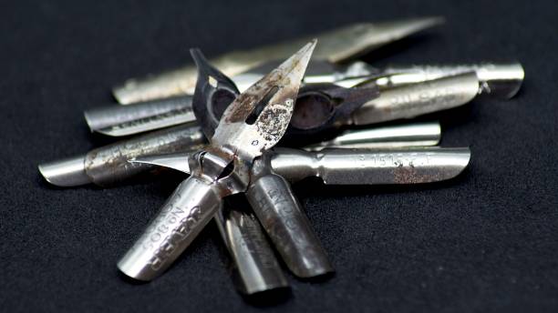 istock Old metal pen nibs 1147157629