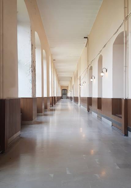 istock Rays of light in the corridor . 1147159695
