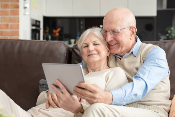 istock Grandparents using social media on tablet 1147159704