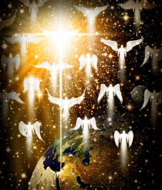 Multi Winged Angel in the Night Sky