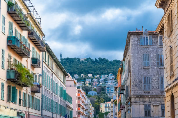 istock Nice, France, colorful facade 1147162042