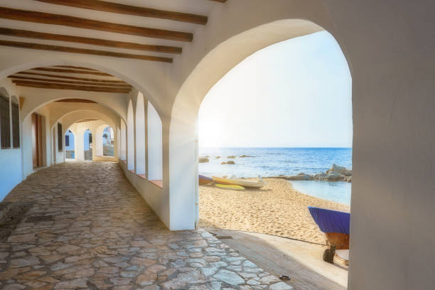 istock Nice promenade in a Spanish town Calella de Palafrugell in Costa Brava. 1147162848