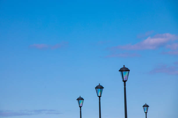 istock Lamps against a slightly cloudy sky 1147164515