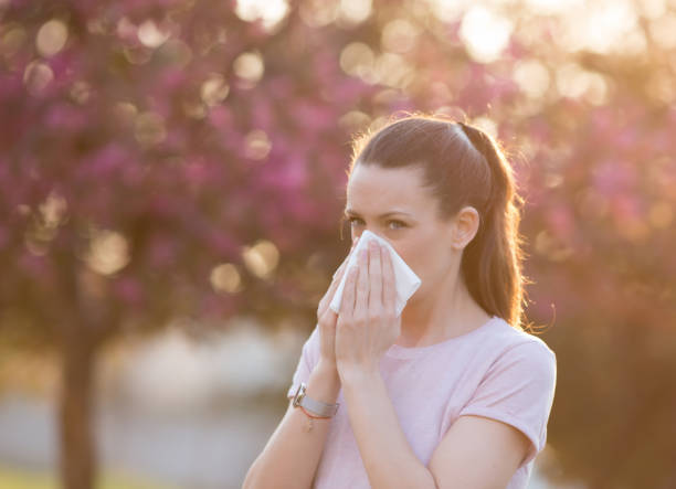 istock Girl having allergy symptoms in spring 1147169136
