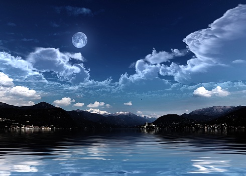 Lugano Lake by Night