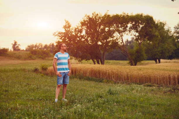 Man enjoying the view in nature.