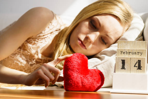 istock Sad woman on Valentines day 1147178113