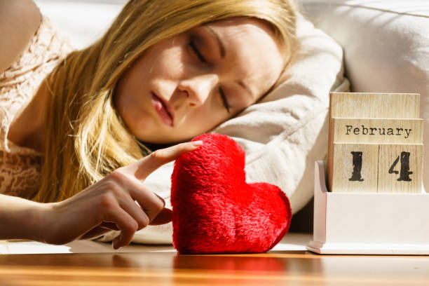 istock Sad woman on Valentines day 1147178165