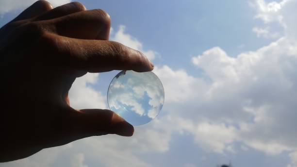 istock Blue sky with the lens! Awesome! Background 1147195816