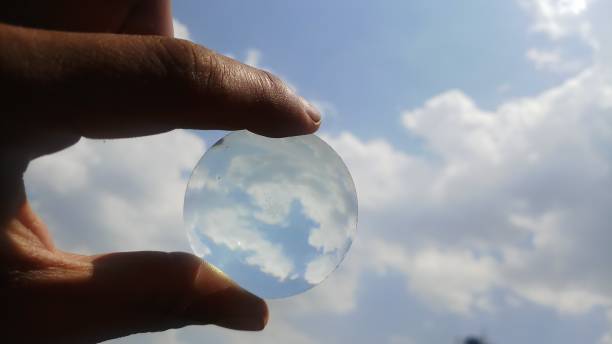 istock Blue sky with the lens! Awesome! Background 1147196363