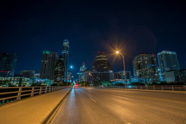 istock Low Angle View of Downtown Austin At Night 1147199849