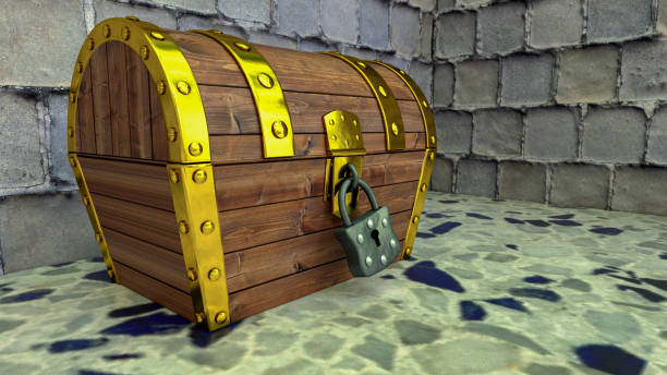 istock a mysterious treasure chest in a treasure chamber 1147216077