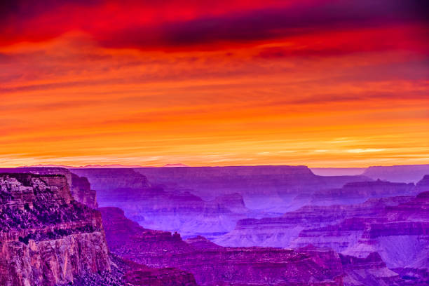 Grand Canyon National Park in Arizona View from Yaki Point on the south rim of the Grand Canyon in Arizona yaki point stock pictures, royalty-free photos & images