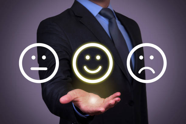 istock Unhappy and Happy on Touch Screen 1147222764