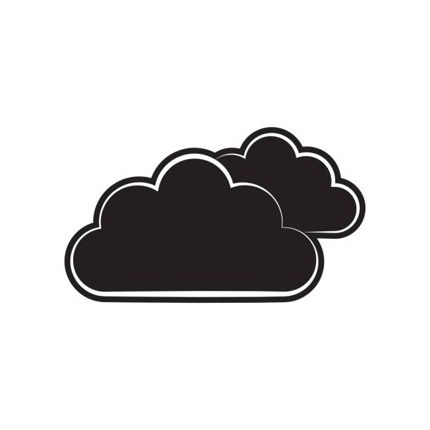 ilustrações de stock, clip art, desenhos animados e ícones de cloud sign icon. element of weather for mobile concept and web apps icon. outline, thin line icon for website design and development, app development - technology mobile phone cloudscape cloud