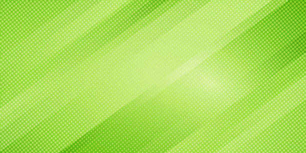 抽象的な緑の自然勾配色斜めの線は、背景とドットのテクスチャのハーフトーンスタイルをストライプ。幾何学的最小限のパターンモダンでなめらかな質感。 - 緑 背景点のイラスト素材／クリップアート素材／マンガ素材／アイコン素材