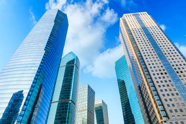 istock low angle view of skyscrapers in Shanghai 1147233649