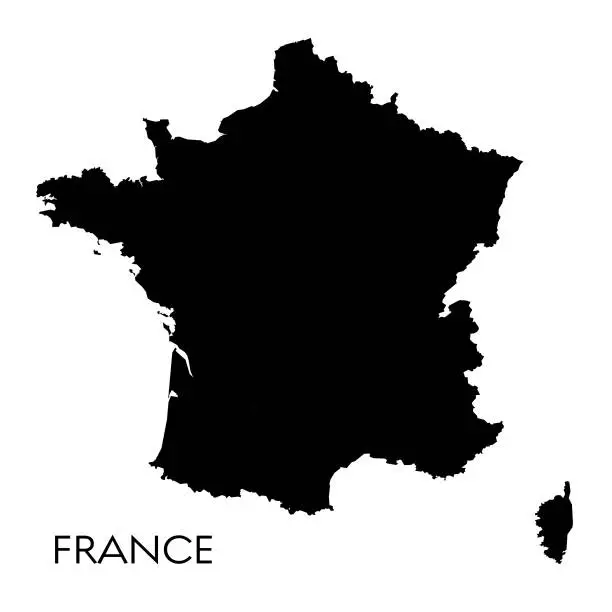 Vector illustration of France map