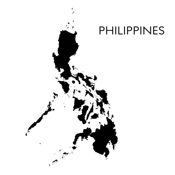 필리핀 지도 - philippines stock illustrations