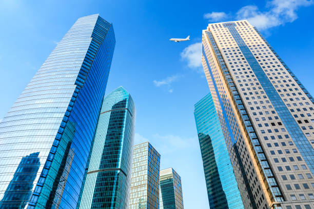 istock Contemporary architectural office building in Shanghai 1147235243
