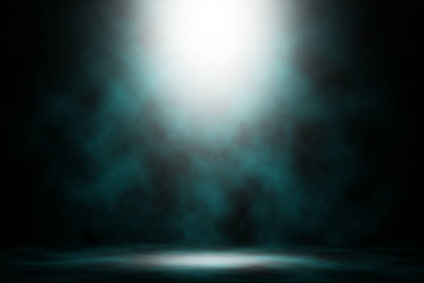 istock Blue spotlight night smoke dark on stage entertainment background. 1147236735