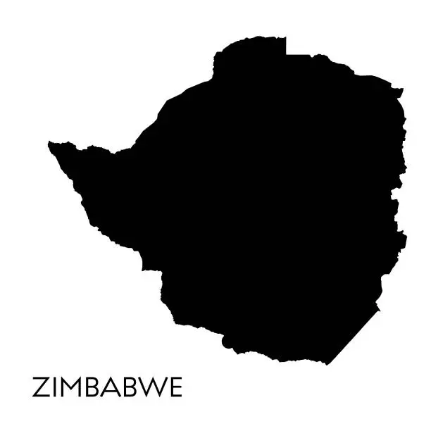 Vector illustration of Zimbabwe map