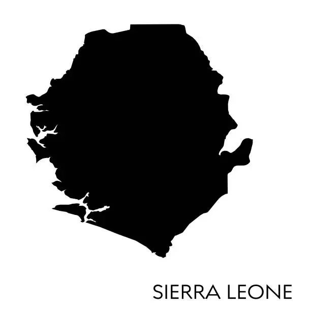 Vector illustration of Sierra Leone map