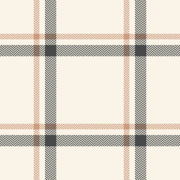 ilustrações de stock, clip art, desenhos animados e ícones de seamless plaid pattern vector background. herringbone classic tartan check plaid for scarf, poncho, blanket, coat, jacket, or other fashion textile design. - tattersall