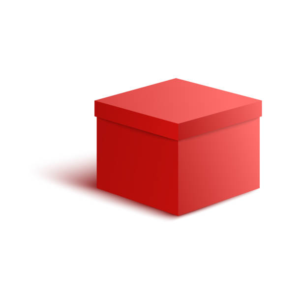 istock Vector illustration of close red paper box in realistic 3d style style. 1147240346
