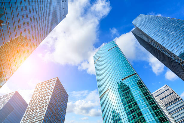 istock low angle view of skyscrapers in Shanghai 1147241757
