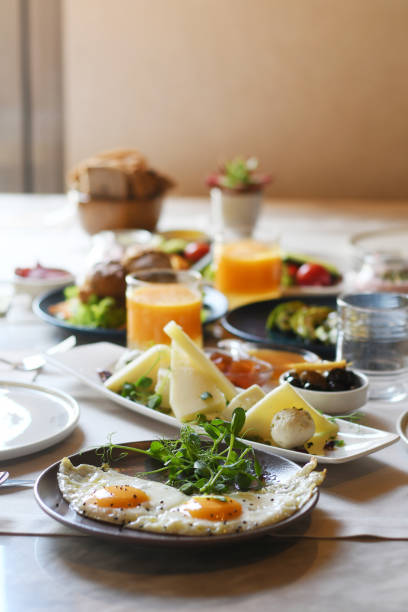 istock Delicious food served on various plates on a table 1147245215
