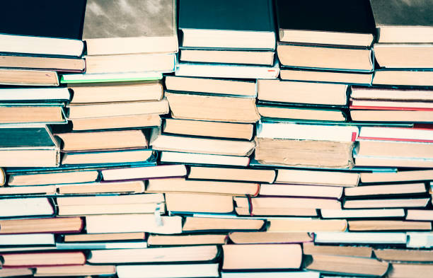 istock Stack of old book education concept background, many books piles with copy space for text 1147247929