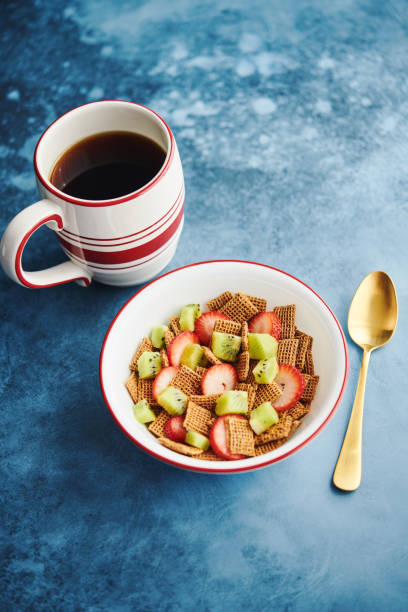 istock Breakfast cereal with strawberries and kiwi fruit 1147250340