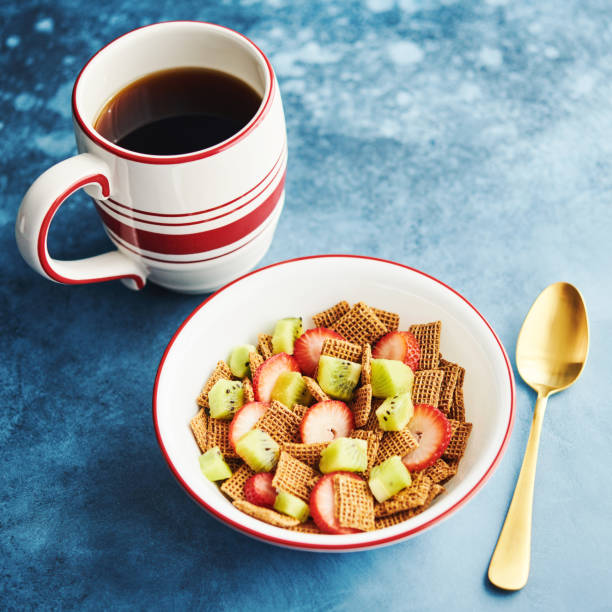 istock Breakfast cereal with strawberries and kiwi fruit 1147250349