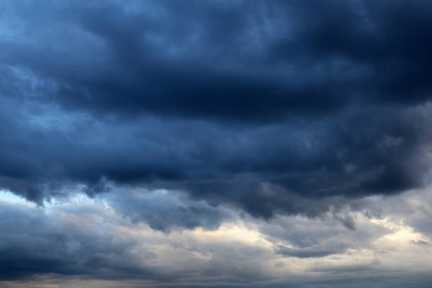 istock Storm sky covered with dark cumulus clouds before the rain 1147257553