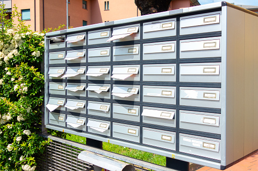 Letter boxes of condominiums in the city