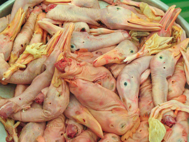 Duck heads and necks sold on the streets of Vietnam