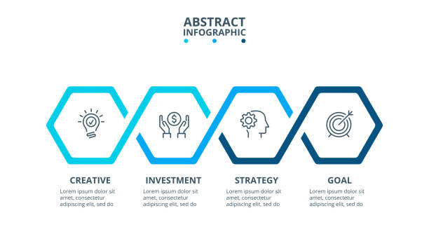 Vector infographic design template. Business concept with 4 options, parts, steps or processes. Vector infographic design template. Business concept with 4 options, parts, steps or processes. number 4 stock illustrations