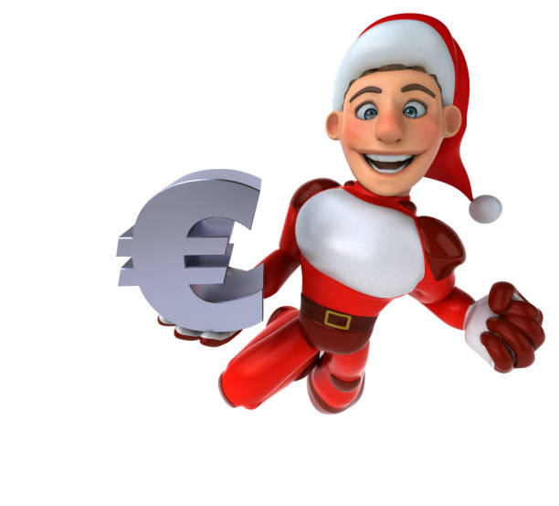 istock Fun Super Santa Claus - 3D Illustration 1147265608