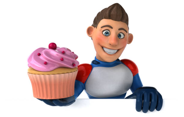 istock Super modern superhero - 3D Illustration 1147265884