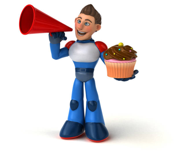 istock Super modern superhero - 3D Illustration 1147265900