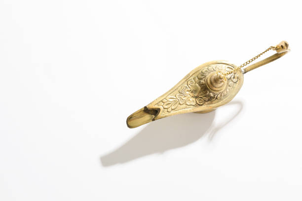 istock Magic Aladdin Lamp on white background, top view 1147281634