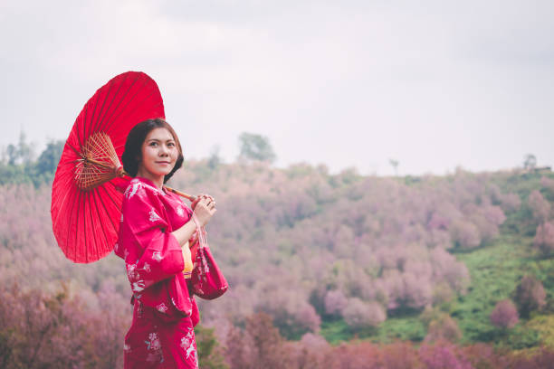 istock Woman with kimono 1147284309