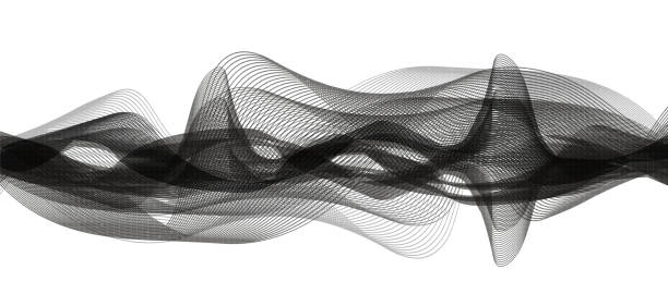 istock Classic black and white Sound Wave background,Earthquake wave diagram concept; design for education and science; Vector Illustration. 1147284881