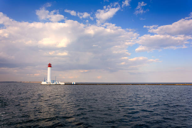 istock Vorontsov Lighthouse in Odessa, Ukraine. Seascape on Black Sea. 1147285817