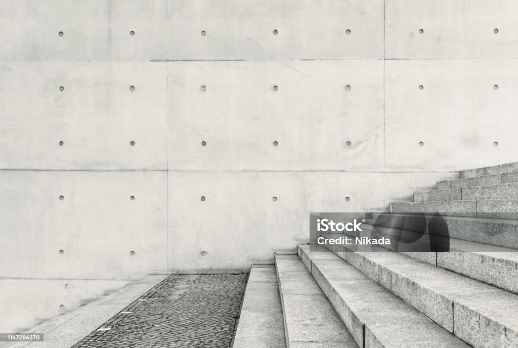 Stairway leading up Building Exterior Stock Photo