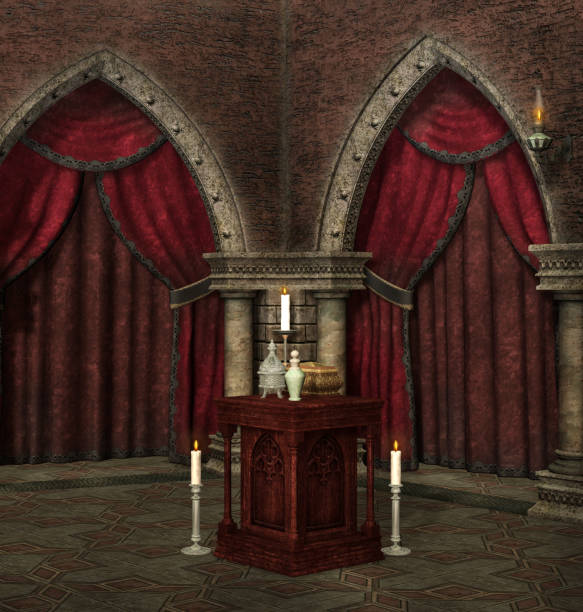istock The gothic chamber of the wizard 1147287160