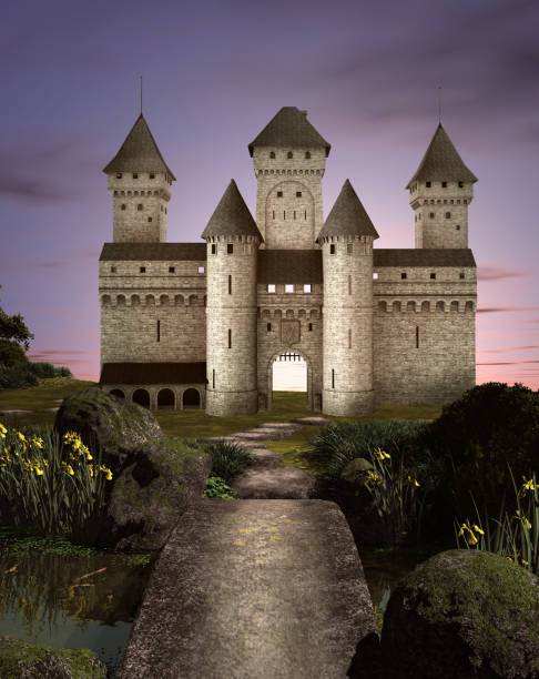 istock Footpath in magic garden to the enchanted castle 1147287922